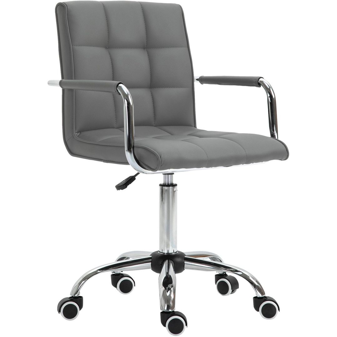 Vinsetto Office Chair Swivel Desk Chair - Grey - Image 1