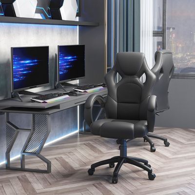 Vinsetto Gaming Chair Computer Desk Chair - Black / 15.4kg