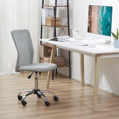 Vinsetto Rolling Wheels Armless Office Chair - Grey