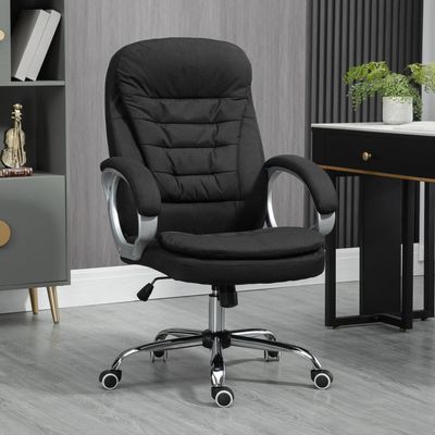 Vinsetto Office Chair with Wheels - Black