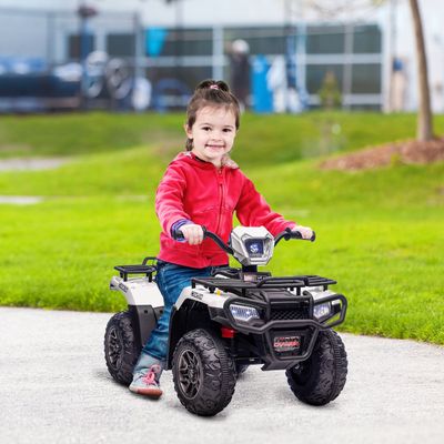 HOMCOM 12V Electric Quad Bike for Kids - White