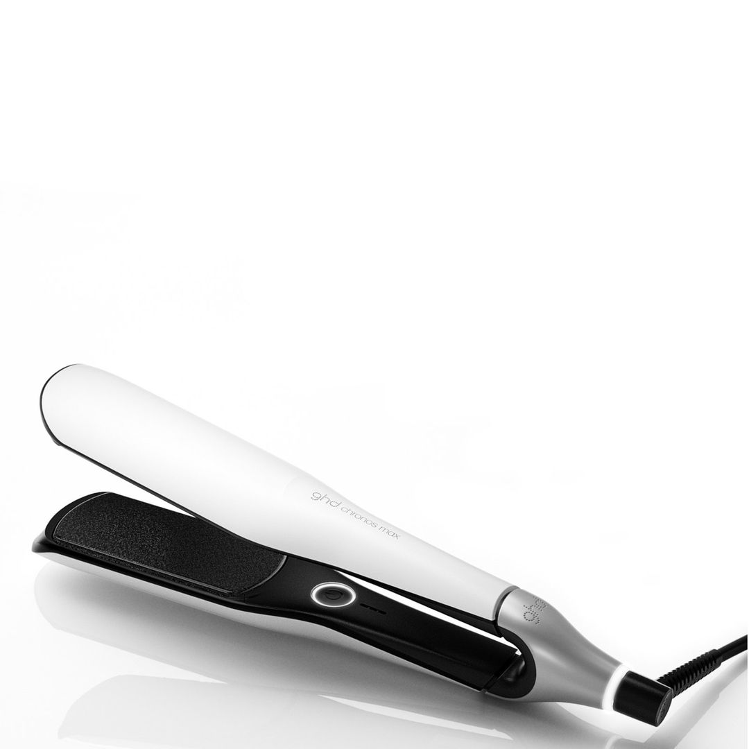 ghd Chronos Max Wide Plate Hair Straightener White - Image 1