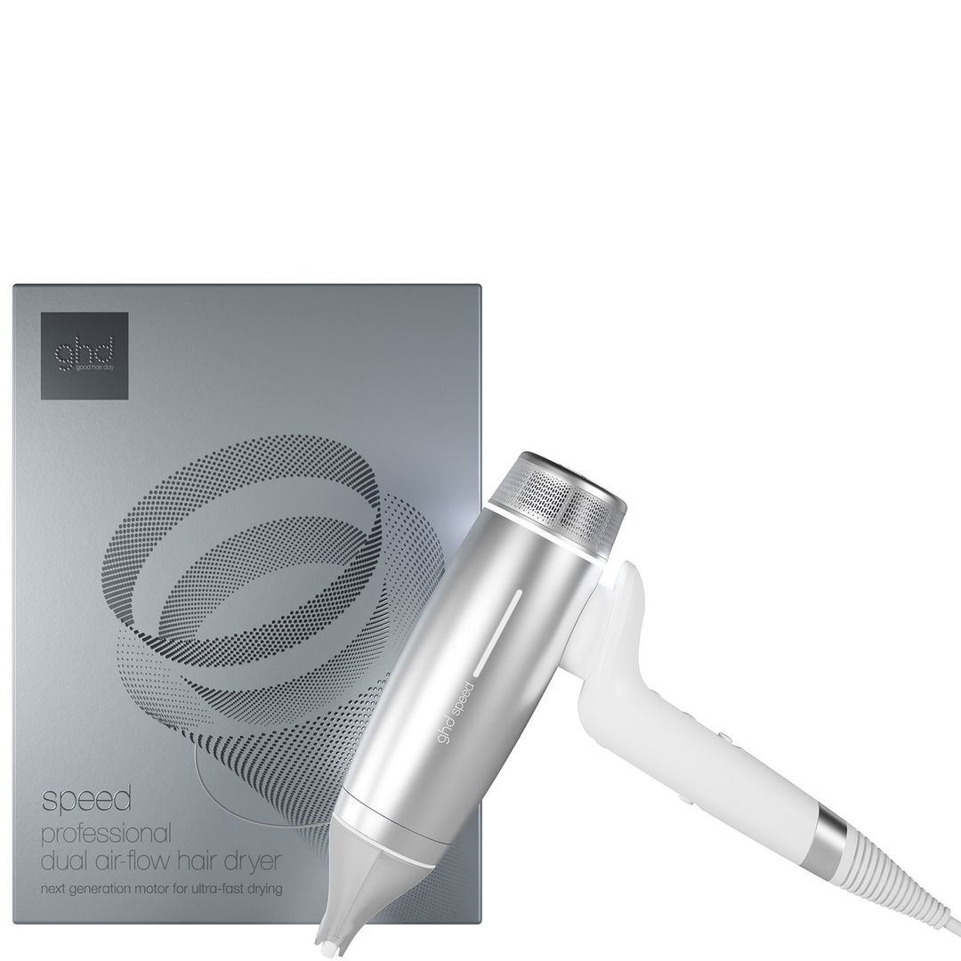 ghd Speed Hairdryer Silver White - Image 1