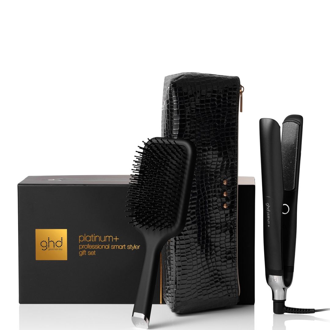 ghd Platinum+ Styler gift set with paddle brush and styler bag - Image 1