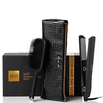 ghd Gold Festive Gift Set - Hair Straighteners with Paddle Brush