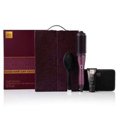 ghd Duet Blow Dry Hair Dryer Brush Christmas Gift Set In Cherry Chic (