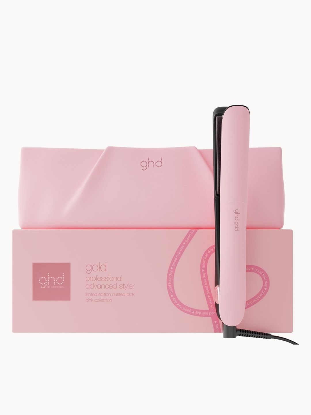 ghd Gold Hair Straightener in Dusted Pink - Limited Edition - Image 1