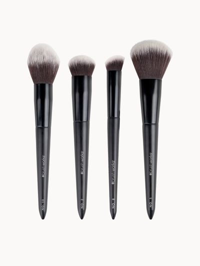 Brushworks Women's Buff & Blend Face Set in Black