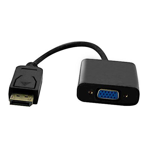 Cablenet 15cm DisplayPort Male 1.2 - VGA 1080p 60Hz Black Cable Adaptor - Image 1