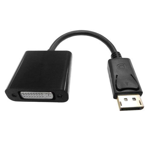Cablenet 15cm DisplayPort Male 1.2 - DVI 1080p 60Hz Black Adaptor - Image 1