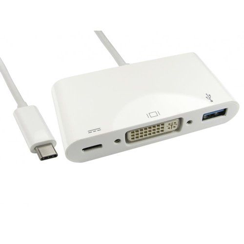 Cablenet 15cm USB 3.1c - DVI & USB 3.0 with PD Function (Power Delivery) - Image 1