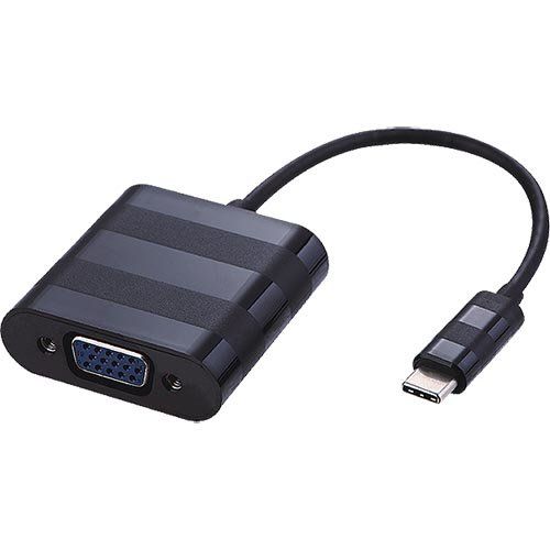 Cablenet 20cm USB 3.1c Male - VGA Female (1920x1080p@60Hz) Tailed Black Active - Image 1