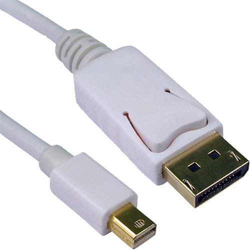 Cablenet 3m DisplayPort 1.2 Male-Mini DisplayPort Male (4Kx2K@60Hz) White PVC - Image 1