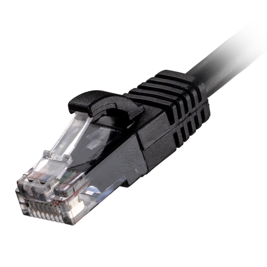 Cablenet CNL 100PK 3M C6 Bk UTP Ls 24AWG SB networking cable Black Cat - Image 1