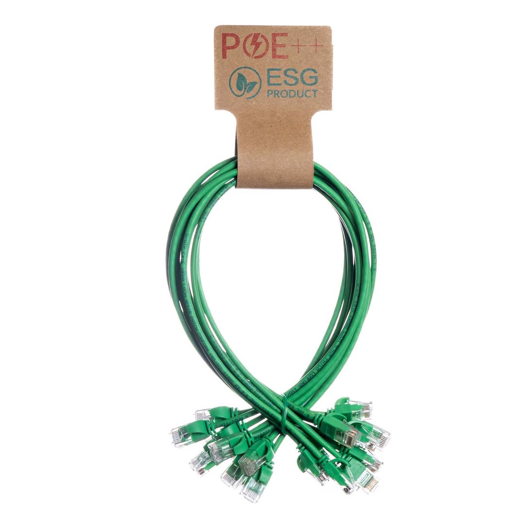 Cablenet 1m Cat6 RJ45 Green U/UTP LSOH 30AWG Slim Snagless Booted Patc - Image 1