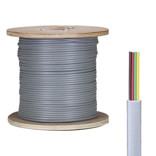 Flat Modular Cable Cablenet 4 Core PVC CPR Eca Silver Grey Flat Modular Cable 305m Reel ...