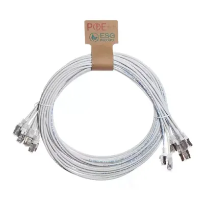 Cablenet 0.25m Cat6a RJ45 White U/FTP LSOH 30AWG Slim Snagless Booted Patch Lead (PK10)