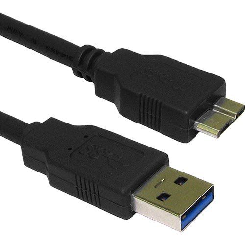 Cablenet 2m USB 3.0 Type A Male - Micro Type B Black Cable - Image 1