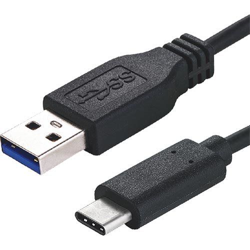 Cablenet 1m USB 3.1c Male - USB 3.0 Type A Male Black Cable - Image 1