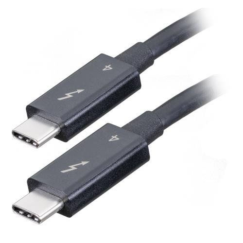 Cablenet 40-4208 Thunderbolt cable 0.7 m 40 Gbit/s Black - Image 1