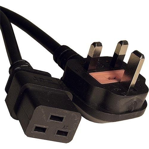 Cablenet 5m UK (13 Amp) - IEC C19 Black PVC 1.5mm Power Leads - Image 1