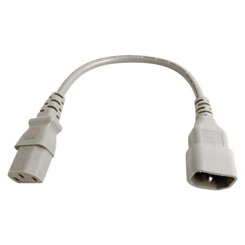 Cablenet 2m IEC C14 - IEC C13 Grey PVC 0.75mm Power Leads - Image 1
