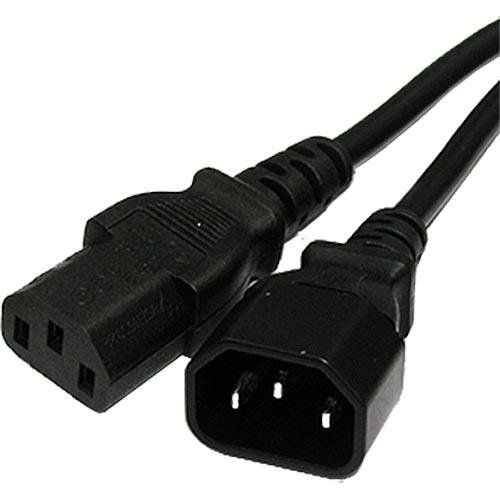 Cablenet 0.5m IEC C14 - IEC C13 H05Z1Z1-F Black LSOH 0.75mm Power Lead - Image 1