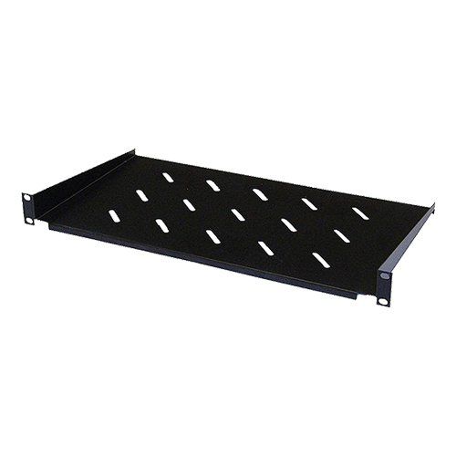 Cablenet 1u 300mm Cantilever Vented Shelf Black (450mm Cab) (20Kg) - Image 1