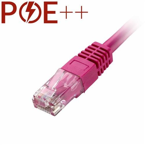 Cablenet 30m Cat6 RJ45 Pink U/UTP PVC 24AWG Flush Moulded Booted Patch - Image 1