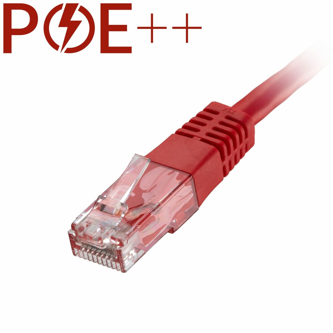 Cablenet 4m Cat6 RJ45 Red U/UTP PVC 24AWG Flush Moulded Booted Patch L - Image 1