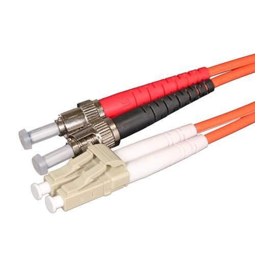 Cablenet 3m OM1 62.5/125 LC-ST Duplex Orange LSOH Fibre Patch Lead - Image 1