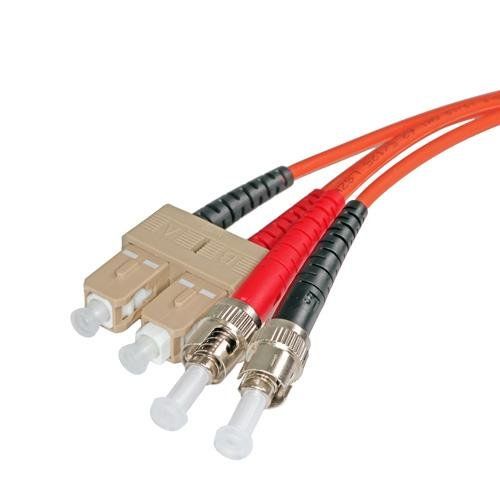 Cablenet 3m OM1 62.5/125 ST-SC Duplex Orange LSOH Fibre Patch Lead - Image 1