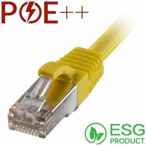 Cablenet 5m Cat6a RJ45 Yellow S/FTP LSOH 26AWG Snagless Booted Patch L - Image 1