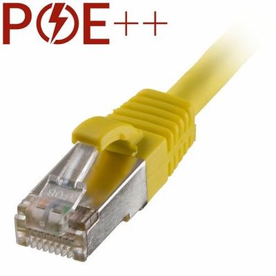 Cablenet 15m Cat6a RJ45 Yellow S/FTP LSOH 26AWG Snagless Booted Patch