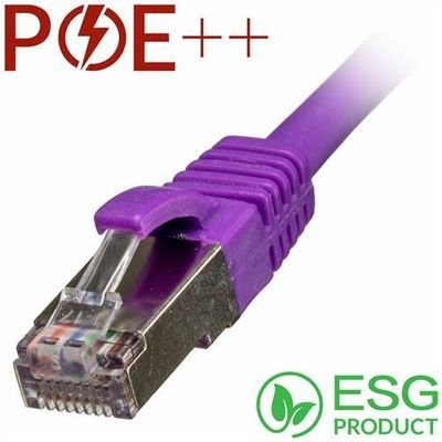 Cablenet 1m Cat6a RJ45 Violet S/FTP LSOH 26AWG Snagless Booted Patch L