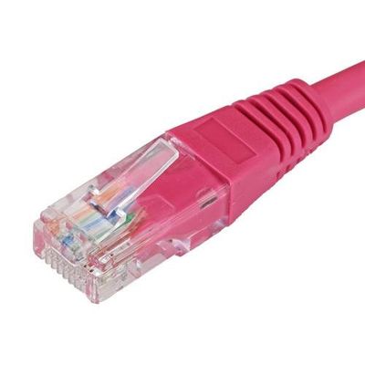 Cablenet 30m Cat5e RJ45 Pink U/UTP PVC 24AWG Flush Moulded Booted Patc