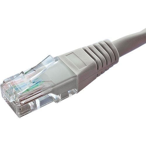 Cablenet 10m Cat5e RJ45 Grey U/UTP PVC 24AWG Flush Moulded Booted Patc - Image 1