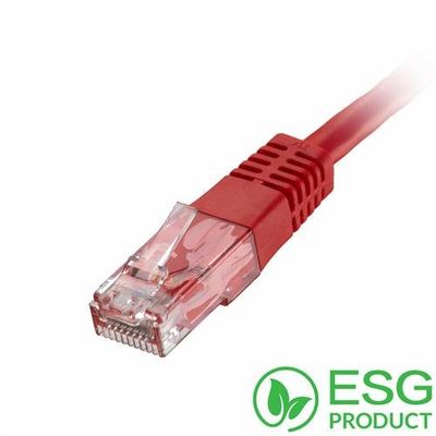 Cablenet 0.3m Cat5e RJ45 Red U/UTP PVC 24AWG Flush Moulded Booted Patc