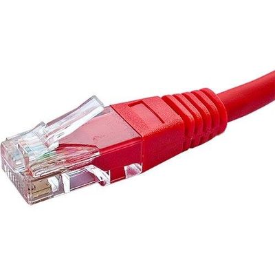 Cablenet 20m Cat5e RJ45 Red U/UTP PVC 24AWG Flush Moulded Booted Patch