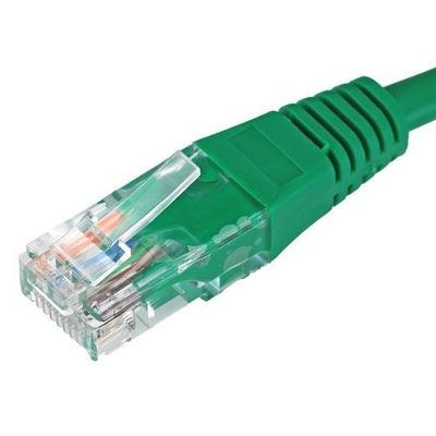 Cablenet 10m Cat5e RJ45 Green U/UTP PVC 24AWG Flush Moulded Booted Pat