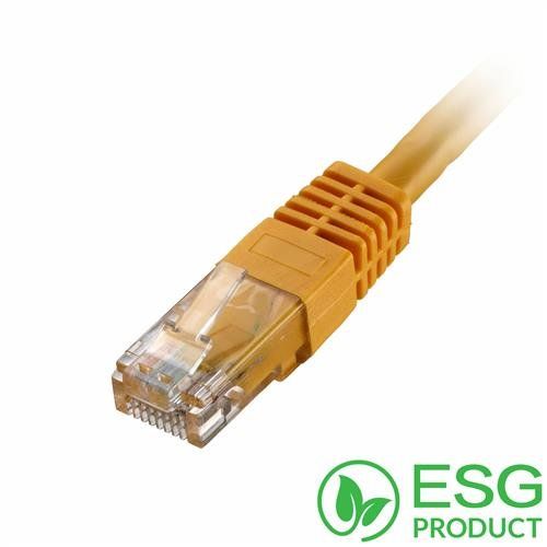 Cablenet 1.5m Cat5e RJ45 Yellow U/UTP PVC 24AWG Flush Moulded Booted P - Image 1