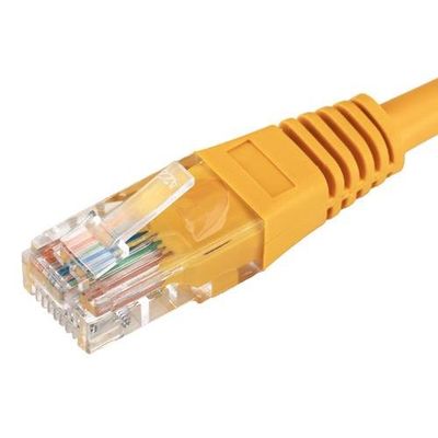 Cablenet 10m Cat5e RJ45 Yellow U/UTP PVC 24AWG Flush Moulded Booted Pa