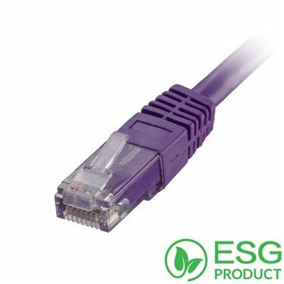 Cablenet 0.5m Cat5e RJ45 Violet U/UTP PVC 24AWG Flush Moulded Booted P
