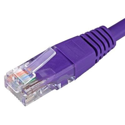 Cablenet 20m Cat5e RJ45 Violet U/UTP PVC 24AWG Flush Moulded Booted Pa