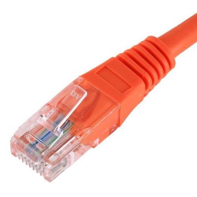 Cablenet 20m Cat5e RJ45 Orange U/UTP PVC 24AWG Flush Moulded Booted Pa