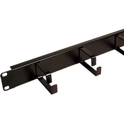 Cablenet 1u 5 Ring Cable Management Bar 65mm Rings Black - Image 1