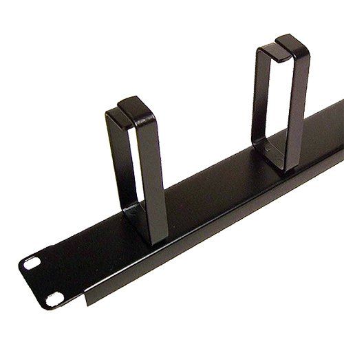 Cablenet 1u 5 Ring Cable Management Bar 100mm Rings Black - Image 1