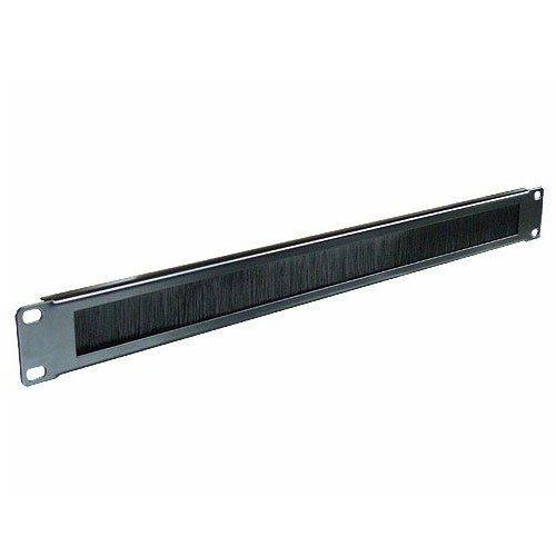 Cablenet 1u Brush Letterbox Cable Tidy Panel Black - Image 1