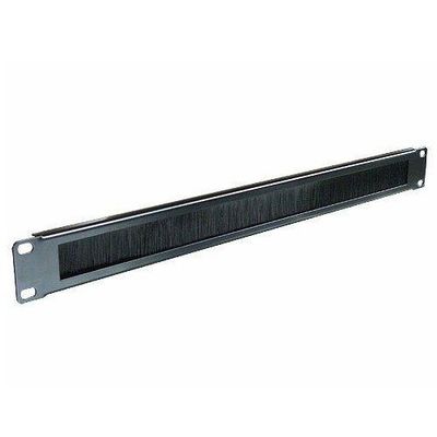 Cablenet 1u Brush Letterbox Cable Tidy Panel Black