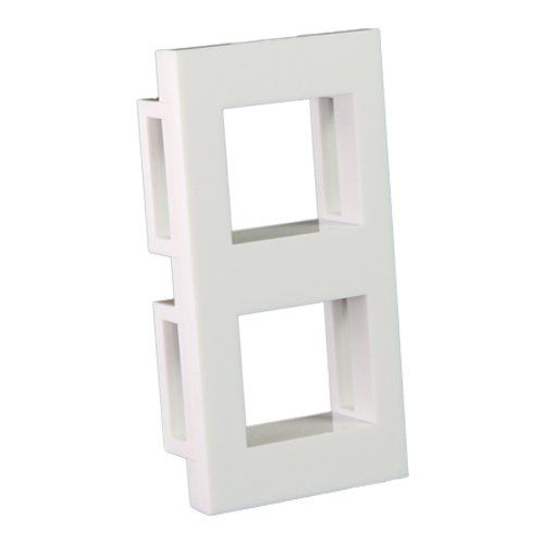 Cablenet 2 Port Fascia for Keystone Jack (Unshuttered) 25mm x 50mm - Image 1